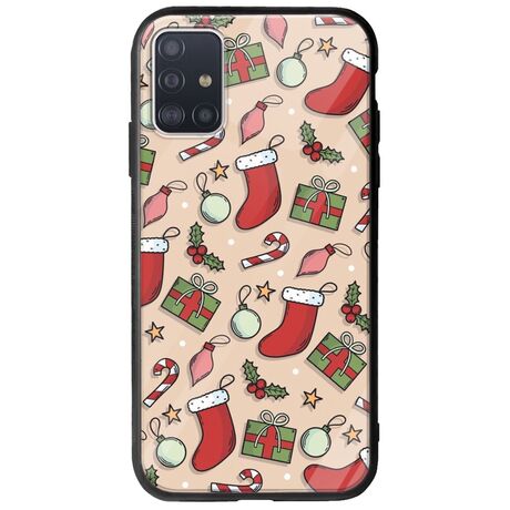 Cute Xmas Samsung Galaxy A71 Groove TPU (Tempered Glass και TPU)