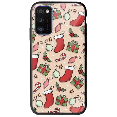 Cute Xmas Samsung Galaxy A41 Groove TPU (Tempered Glass και TPU)