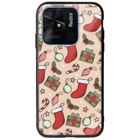 Cute Xmas Xiaomi Redmi 10C Groove TPU (Tempered Glass και TPU)