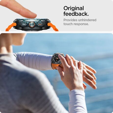 Clear tempered glass Spigen EZ Fit 47mm protection