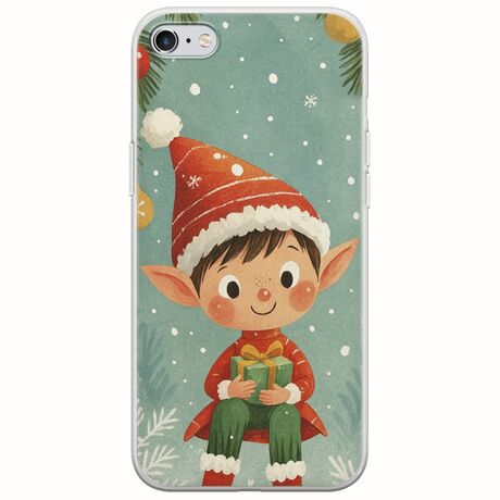 Smiling Elf Present iPhone 6 Plus / iPhone 6s Plus Flexible TPU (Διάφανη Σιλικόνη)
