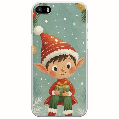 Smiling Elf Present iPhone 5/5s/SE 2016 Flexible TPU (Διάφανη Σιλικόνη)