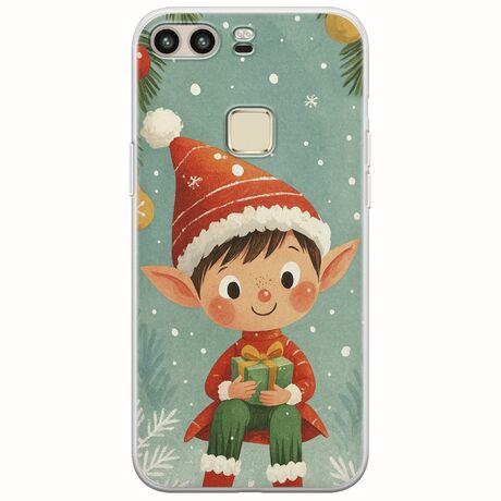 Smiling Elf Present Huawei P9 Flexible TPU (Διάφανη Σιλικόνη)