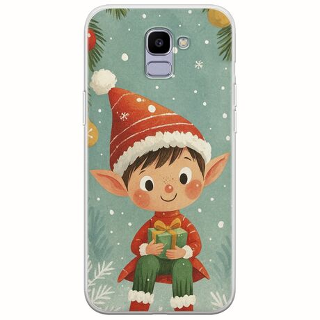Smiling Elf Present Samsung Galaxy J6 2018 Flexible TPU (Διάφανη Σιλικόνη)