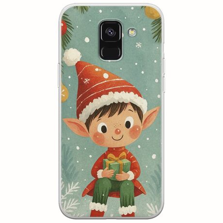 Smiling Elf Present Samsung Galaxy A6 2018 Flexible TPU (Διάφανη Σιλικόνη)