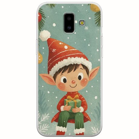 Smiling Elf Present Samsung Galaxy J6 Plus Flexible TPU (Διάφανη Σιλικόνη)