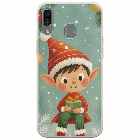 Smiling Elf Present Samsung Galaxy A40 Flexible TPU (Διάφανη Σιλικόνη)