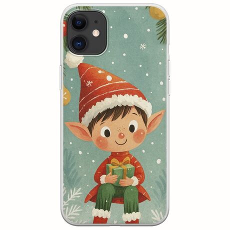 Smiling Elf Present iPhone 11 Flexible TPU (Διάφανη Σιλικόνη)