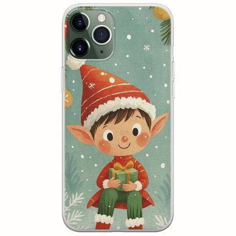Smiling Elf Present iPhone 11 Pro Flexible TPU (Διάφανη Σιλικόνη)