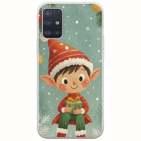Smiling Elf Present Samsung Galaxy A51 Flexible TPU (Διάφανη Σιλικόνη)