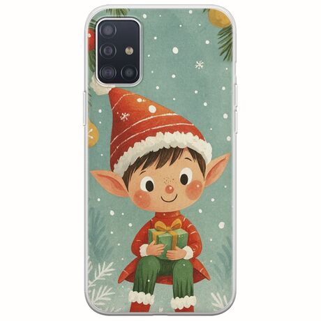 Smiling Elf Present Samsung Galaxy A71 Flexible TPU (Διάφανη Σιλικόνη)