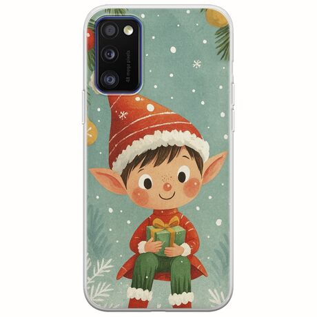Smiling Elf Present Samsung Galaxy A41 Flexible TPU (Διάφανη Σιλικόνη)
