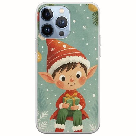 Smiling Elf Present iPhone 13 Pro Flexible TPU (Διάφανη Σιλικόνη)