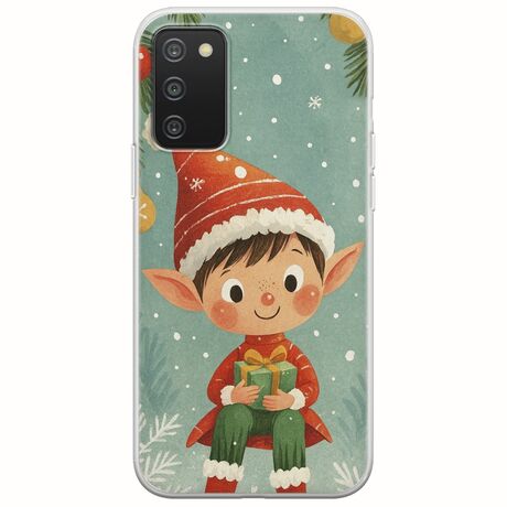 Smiling Elf Present Samsung Galaxy A02s Flexible TPU (Διάφανη Σιλικόνη)