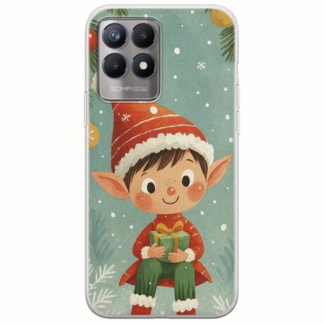 Smiling Elf Present Realme 8i Flexible TPU (Διάφανη Σιλικόνη)