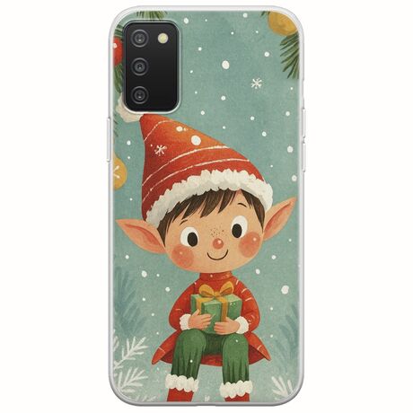 Smiling Elf Present Samsung Galaxy A03s Flexible TPU (Διάφανη Σιλικόνη)