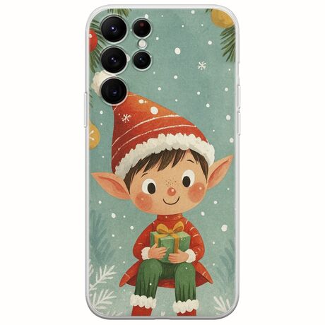Smiling Elf Present Samsung Galaxy S22 Ultra Flexible TPU (Διάφανη Σιλικόνη)