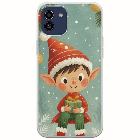 Smiling Elf Present Samsung Galaxy A03 Flexible TPU (Διάφανη Σιλικόνη)