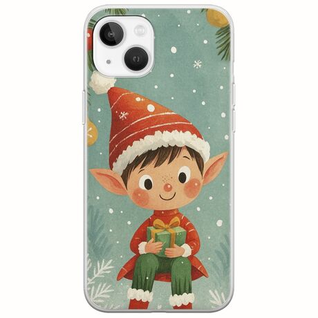 Smiling Elf Present iPhone 14 Flexible TPU (Διάφανη Σιλικόνη)