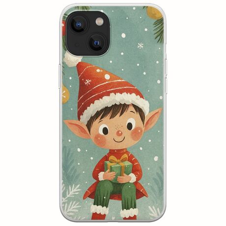 Smiling Elf Present iPhone 14 Plus Flexible TPU (Διάφανη Σιλικόνη)