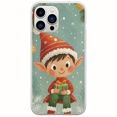 Smiling Elf Present iPhone 14 Pro Flexible TPU (Διάφανη Σιλικόνη)