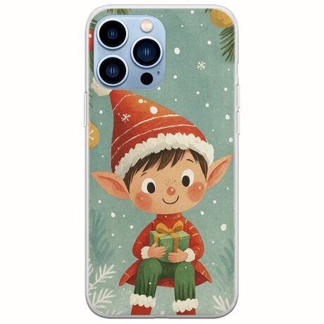 Smiling Elf Present iPhone 14 Pro Max Flexible TPU (Διάφανη Σιλικόνη)