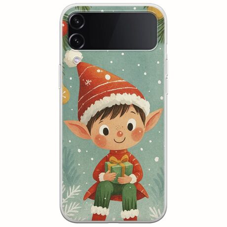Smiling Elf Present Samsung Galaxy Z Flip 4 5G Flexible TPU (Διάφανη Σιλικόνη)