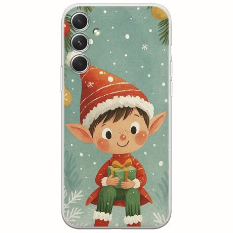 Smiling Elf Present Samsung Galaxy A34 5G Flexible TPU (Διάφανη Σιλικόνη)