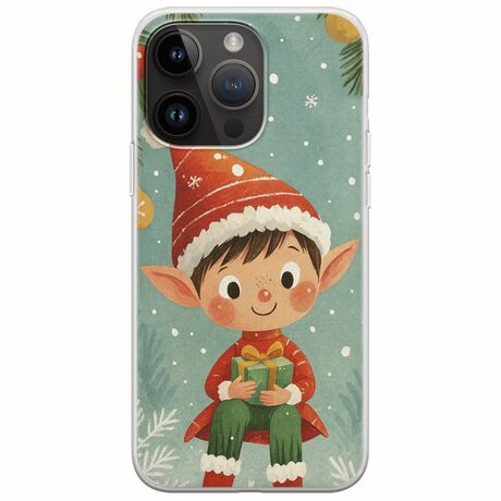 Smiling Elf Present iPhone 15 Pro Max Flexible TPU (Διάφανη Σιλικόνη)