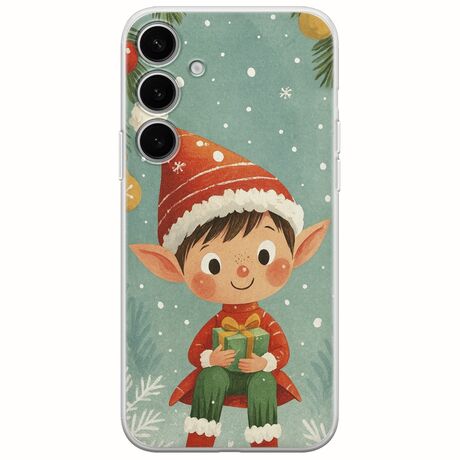 Smiling Elf Present Samsung Galaxy S25 5G Flexible TPU (Διάφανη Σιλικόνη)