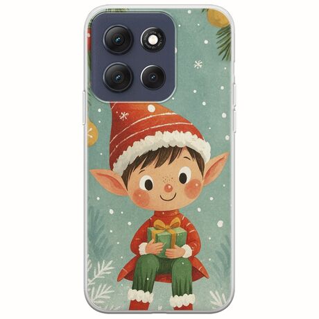 Smiling Elf Present Motorola Moto G86 5G Flexible TPU (Διάφανη Σιλικόνη)