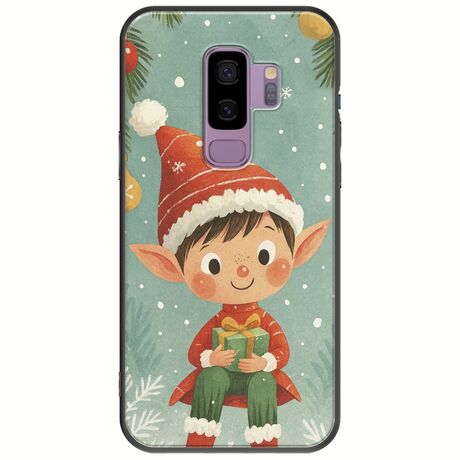 Smiling Elf Present Samsung Galaxy S9 Plus Black TPU (Μαύρη Σιλικόνη)
