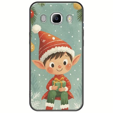 Smiling Elf Present Samsung Galaxy J5(2016) Black TPU (Μαύρη Σιλικόνη)