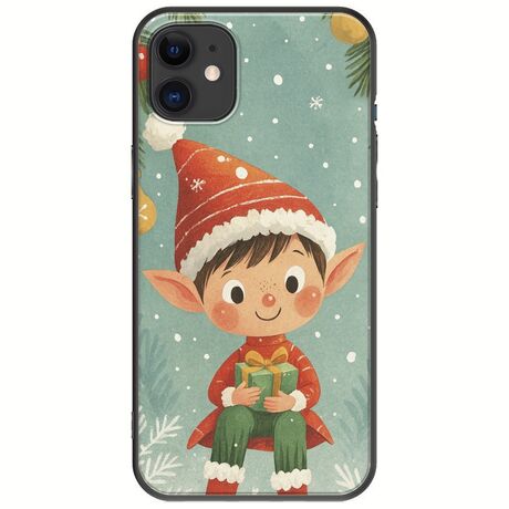 Smiling Elf Present iPhone 11 Black TPU (Μαύρη Σιλικόνη)