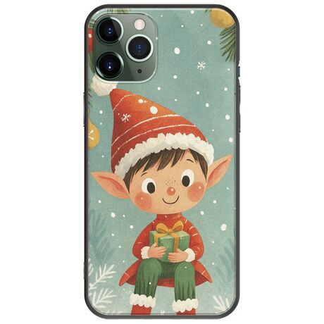 Smiling Elf Present iPhone 11 Pro Black TPU (Μαύρη Σιλικόνη)