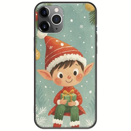 Smiling Elf Present iPhone 11 Pro Max Black TPU (Μαύρη Σιλικόνη)