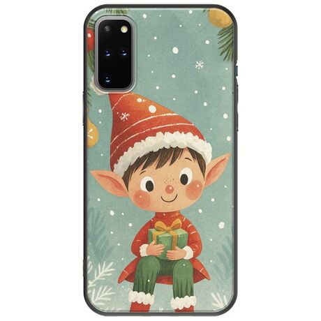 Smiling Elf Present Samsung Galaxy S20 Plus Black TPU (Μαύρη Σιλικόνη)