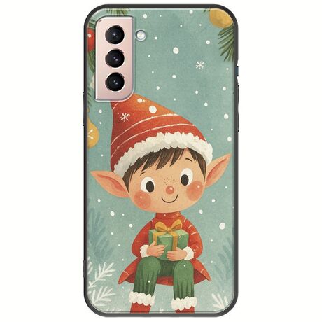 Smiling Elf Present Samsung Galaxy S21 Black TPU (Μαύρη Σιλικόνη)
