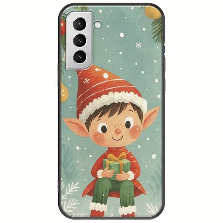 Smiling Elf Present Samsung Galaxy S21 Plus Black TPU (Μαύρη Σιλικόνη)