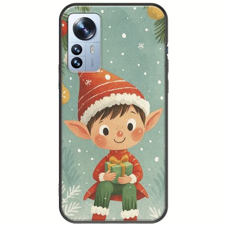 Smiling Elf Present Xiaomi 12 Pro Black TPU (Μαύρη Σιλικόνη)