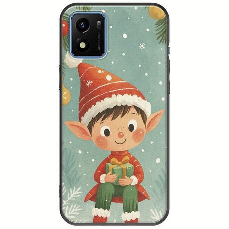 Smiling Elf Present Vivo Y01 Black TPU (Μαύρη Σιλικόνη)