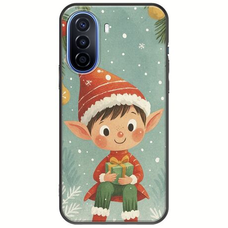 Smiling Elf Present Huawei Nova Y70 Black TPU (Μαύρη Σιλικόνη)