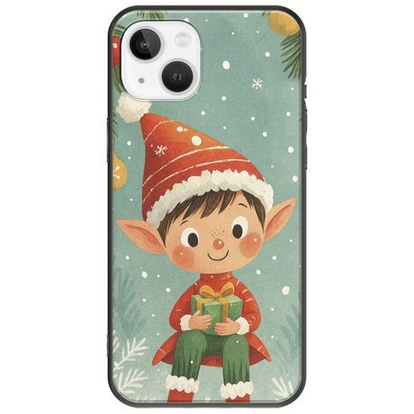 Smiling Elf Present iPhone 14 Black TPU (Μαύρη Σιλικόνη)
