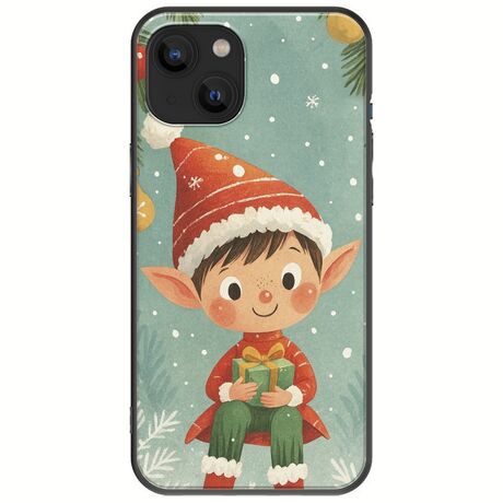 Smiling Elf Present iPhone 14 Plus Black TPU (Μαύρη Σιλικόνη)