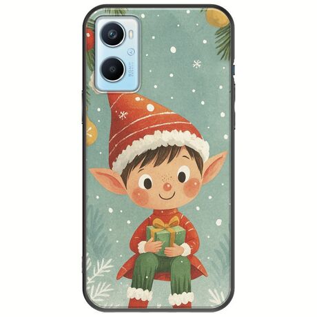 Smiling Elf Present Oppo A96 4G Black TPU (Μαύρη Σιλικόνη)