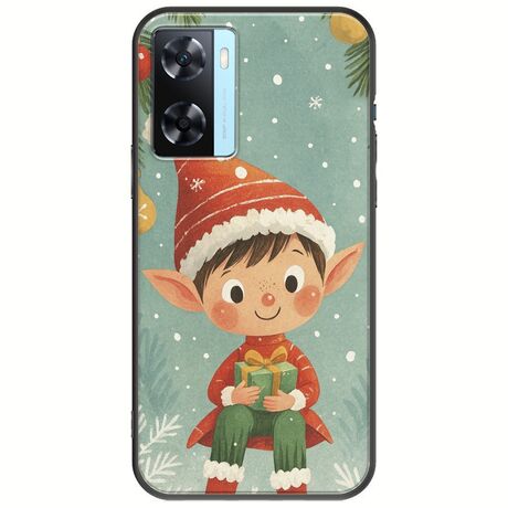 Smiling Elf Present Oppo A77 5G Black TPU (Μαύρη Σιλικόνη)