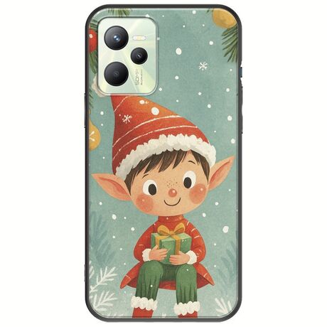 Smiling Elf Present Realme Narzo 50A Prime Black TPU (Μαύρη Σιλικόνη)