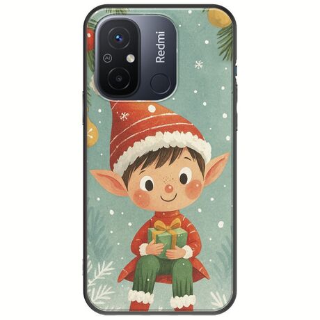 Smiling Elf Present Xiaomi Redmi 12C Black TPU (Μαύρη Σιλικόνη)