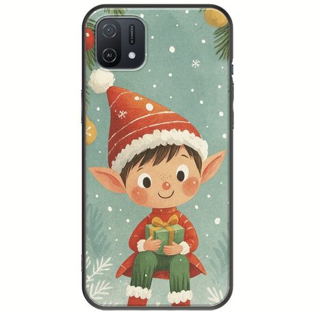 Smiling Elf Present Oppo A16K Black TPU (Μαύρη Σιλικόνη)