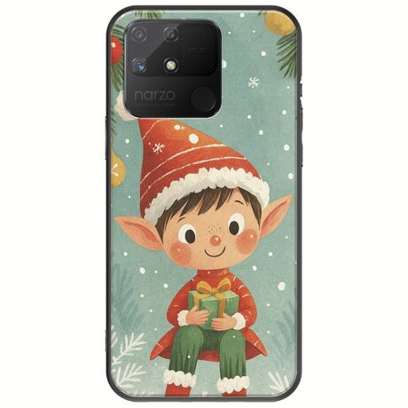 Smiling Elf Present Realme Narzo 50A Black TPU (Μαύρη Σιλικόνη)